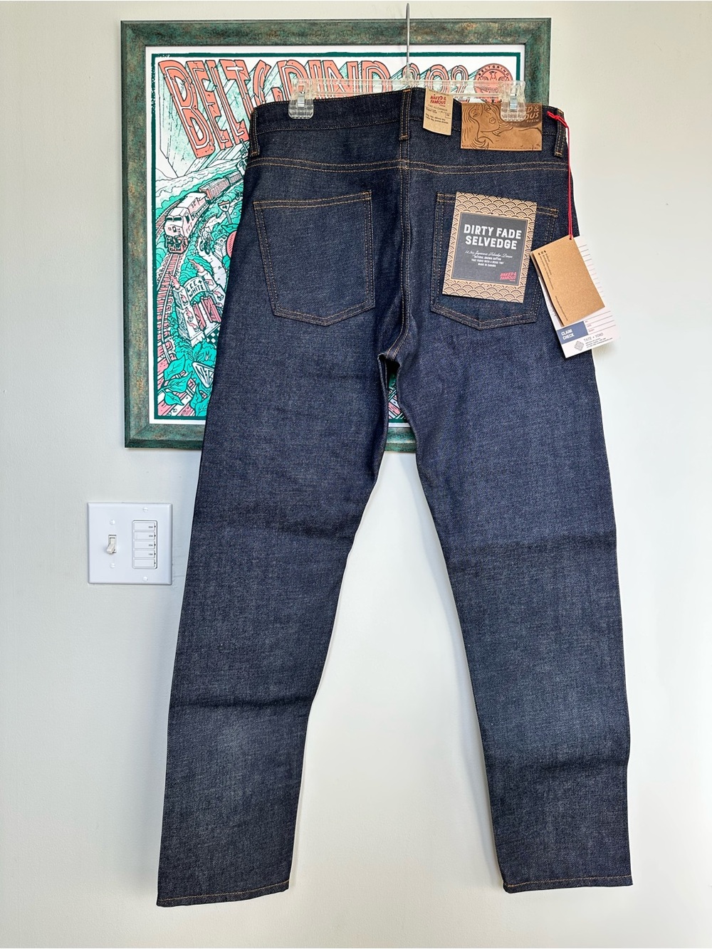 NWT Naked & Famous Super Guy Dark Indigo Slim Regular Rise Men’s Jeans W32 L30 - Picture 5 of 17